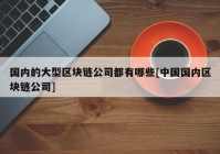 国内的大型区块链公司都有哪些[中国国内区块链公司]