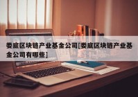 娄底区块链产业基金公司[娄底区块链产业基金公司有哪些]